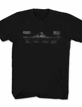 USS Missouri Battleship Plans Digital Art Printed T-Shirt 100% Cotton O-Neck Short Sleeve Summer Casual Mens T-shirt Size S-3XL - Aliexpress - FashionsVida