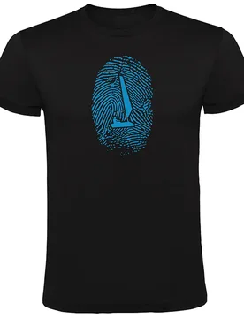 Sailor Fingerprint Short Sleeve T-shirt Black 2XL Men - Kruskis - FashionsVida