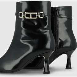 Botines de mujer en tejido efecto piel brillo