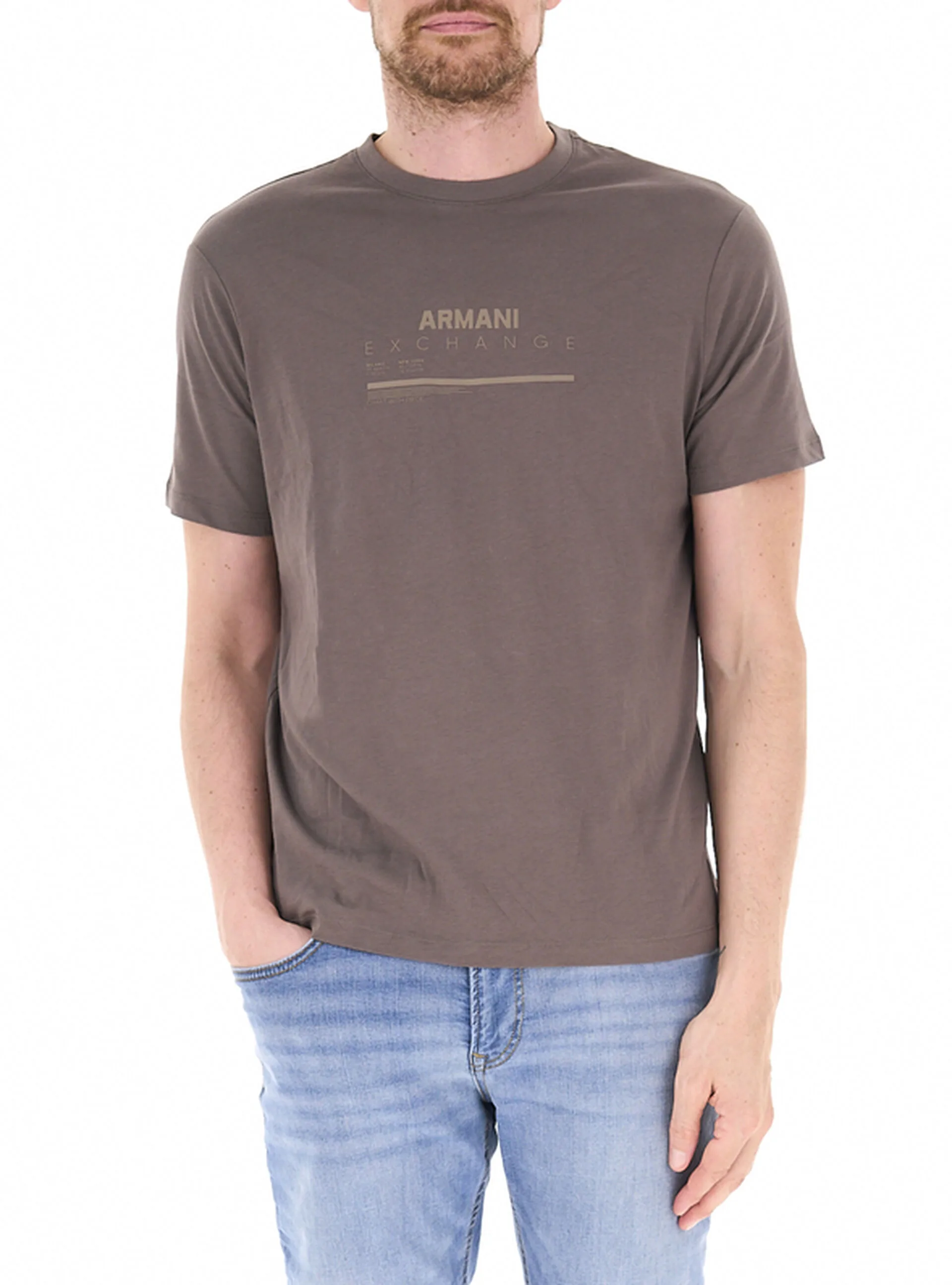 T-shirt girocollo MARRONE L - Armani exchange - FashionsVida