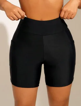 Pieza Shorts sólidos simples de verano para mujer, ropa interior de bikini para la playa M - Shein - FashionsVida