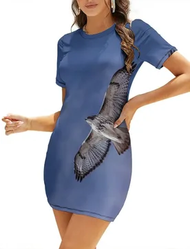 Red-Tail Hawk Soaring High Short-Sleeved Dress elegant dresses plus sizes luxury dress summer clothes clothes for woman - Aliexpress - FashionsVida
