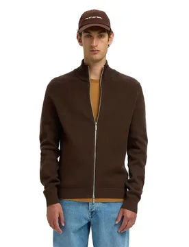 Maglione Con Zip Completo Dane Demitasse M - Selected - FashionsVida