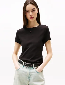 Camiseta de mujer de manga corta y corte slim - Tommy Jeans - FashionsVida
