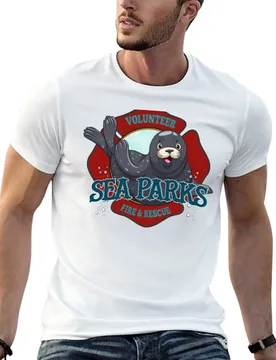 IT Crowd Inspired - Fire at Sea Parks - Sea Parks Volunteer Fire & Rescue - Brit T-Shirt man t shirt graphic T-Shirt - Aliexpress - FashionsVida