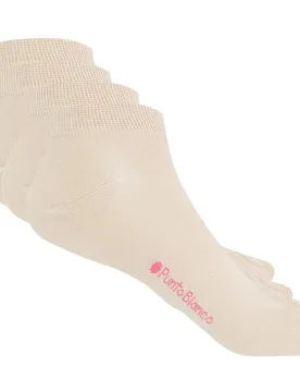 Pack de dos pares de calcetines de mujer lisos - Punto Blanco - FashionsVida