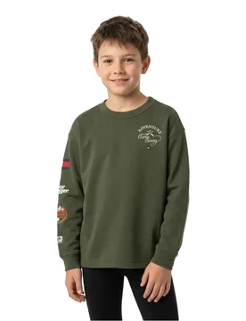 Felpa Kb0kb09935 Green 12 Anni - Tommy hilfiger - FashionsVida