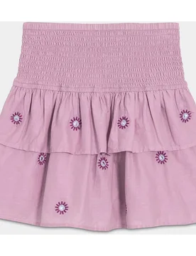 Falda mini con bordado de abalorios - Noon - FashionsVida