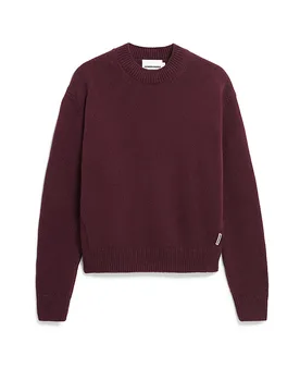 Pullover BALBAA rojo oscuro M - Armedangels - FashionsVida