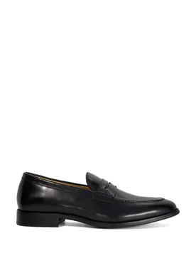 Leather Slip On Loafers Black male - Dune london - FashionsVida