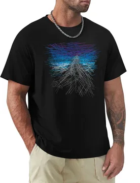 Abstract mountain T-Shirt Basic Crew Neck Short Sleeve Top - Aliexpress - FashionsVida