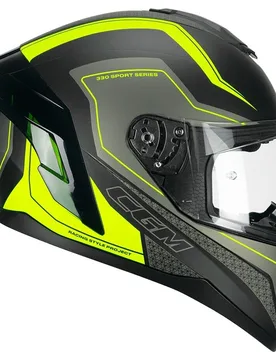 Casco Moto Integrale 330G RIOT SPORT Nero Giallo fluo op taglia 2X - Cgm - FashionsVida