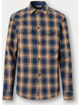 Sobrecamisa de hombre acolchada en algodón con estampado de cuadros - FACONNABLE - FashionsVida