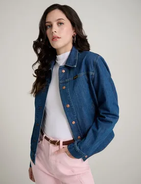 Jeansjacke - Stranger Things Nancy Jacket Classic Blue - XS - für Damen - Größe XS - blau - Frauen - female - Wrangler - FashionsVida