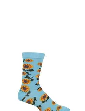 Pair Shared Earth Bamboo Sunflowers Socks Multi 3-7 - Multi Coloured - Size: 3-7 - SockShop - FashionsVida