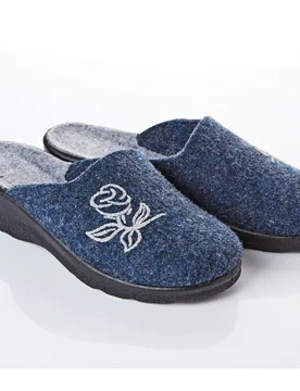 Pagen Pantoffel "Cara" blau - 3Pagen - FashionsVida