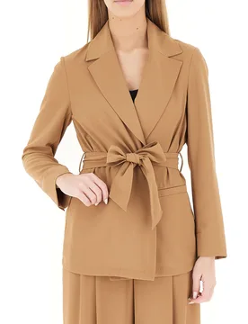 Blazer con cintura CAMMELLO 46 - Pennyblack - FashionsVida