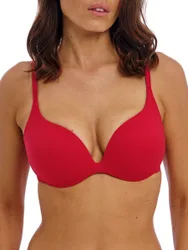 Womens Ines Secret Push Up Bra - Red Polyamide - Size 36d