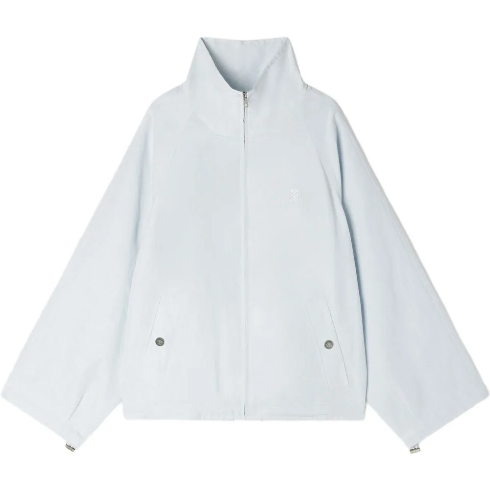 Cazadora de mujer oversize con cuello alto bordada - sandro - FashionsVida