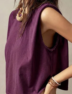 Top sin mangas de cuello redondo para vacaciones de mujer S - Shein - FashionsVida