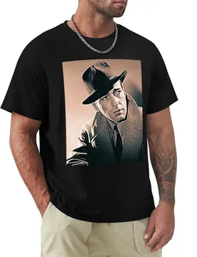 Humphrey Bogart Art - vintage painting - D55 T-Shirt Stylish Print Short Sleeve Tee - Aliexpress - FashionsVida