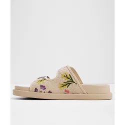 Sandalias planas de mujer con punta redonda