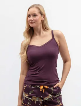 Modal Rich Hidden Support Vest Plum female - Cyberjammies - FashionsVida