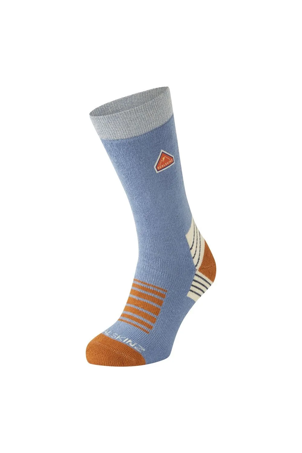 Mens Single Layer Bamboo Mid Length Hiking Socks - - Size: M - Sealskinz - FashionsVida