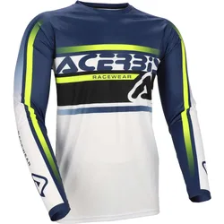 Maglia MotoCross Enduro MX LINEAR LUGO Blu Giallo taglia XL