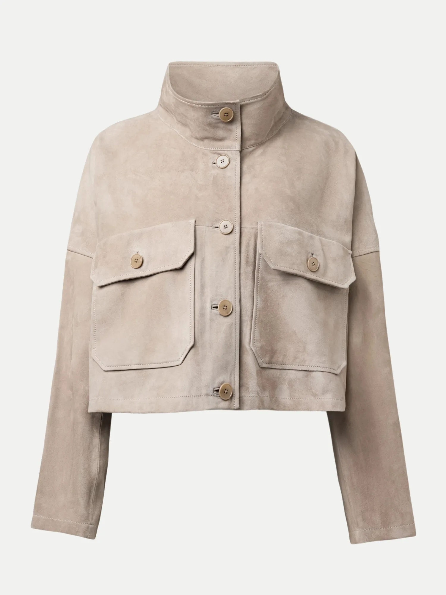 Oversized-Fit Lederjacke ARKLOW Beige 2 - Drykorn - FashionsVida