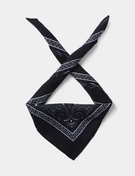 Warm handle Navy Paisley Scarf Blue male - M&S - FashionsVida