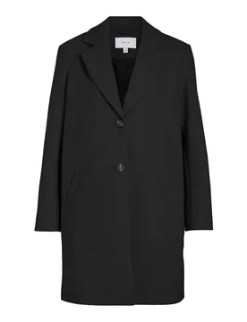 Cappotto Claudia Button Black Beauty 44 - Vila - FashionsVida