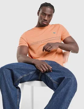 Wordmark T-Shirt - Herren, Orange - male - Size: 3/S - Lacoste - FashionsVida