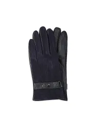 Joop Guantes de cuero azul oscuro XL