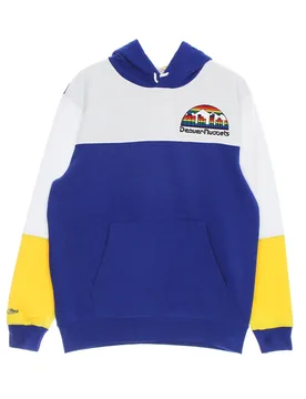 Felpa Cappuccio Uomo Nba Fusion Fleece 2.0 Hardwood Classics Dennug Royal/white - Mitchell & Ness - FashionsVida