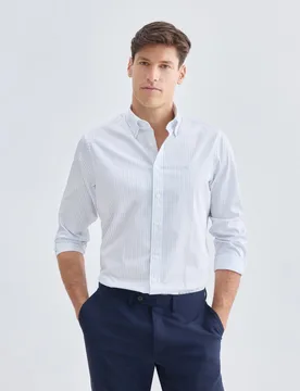 Camisa de hombre classic fit a rayas anchas - Hackett - FashionsVida