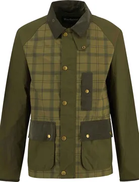 Blouson en coton - Festival Modified Bedale Jacket Dusky Green Tartan en Coton - Taille M - Kaki - Barbour - FashionsVida