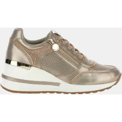 Deportivo mujer cuña cordones cremallera lateral