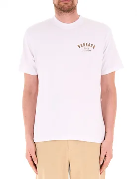 T-shirt girocollo BIANCO 42 - Barbour - FashionsVida