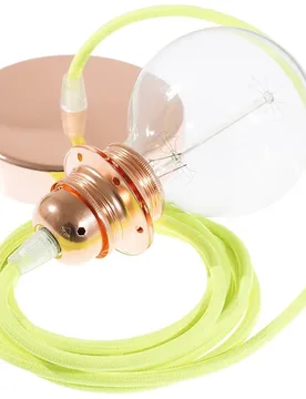 Cables Lampe Suspendue Pendel Pour Abat-jour Rf10 1 M Neon Orange / Copper One Size - Creative - FashionsVida