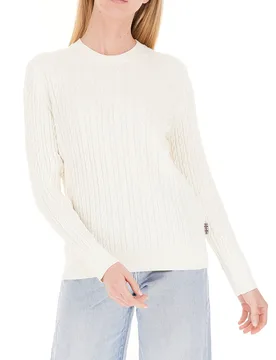 Maglione con trecce PANNA 10 - Barbour - FashionsVida