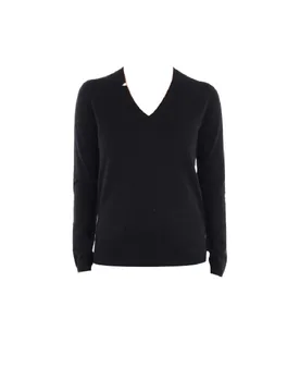 V Neck Solid L/s Nero K30201 - Sun68 - FashionsVida