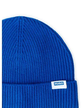 Hugo Blue Bonnet côtelé à revers - Hugo Blue - FashionsVida