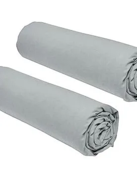 Spannbettlaken Drap Housse Essential Gris Coton Einheitsgrösse - Today - FashionsVida