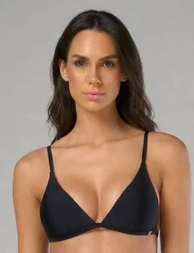Top de bikini triángulo liso con relleno - Lua Morena - FashionsVida