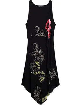 Vestido asimétrico midi - Desigual - FashionsVida