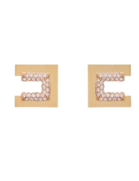 ORECCHINI LOGO STRASS - Elisabetta Franchi - FashionsVida