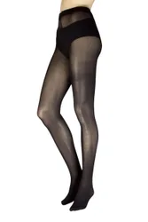 Women's 1 Pair Lurex Backseam Tights Black/Gold M-L - Black - Size: Medium