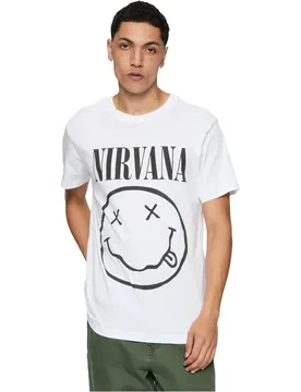 T-shirt à Manches Courtes Nirvana Lithium White 5XL - Merchcode - FashionsVida