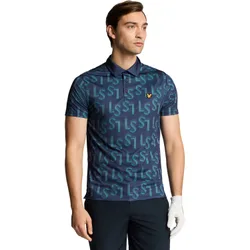Lyle Polo Monogram Printed, navy/petrol xl